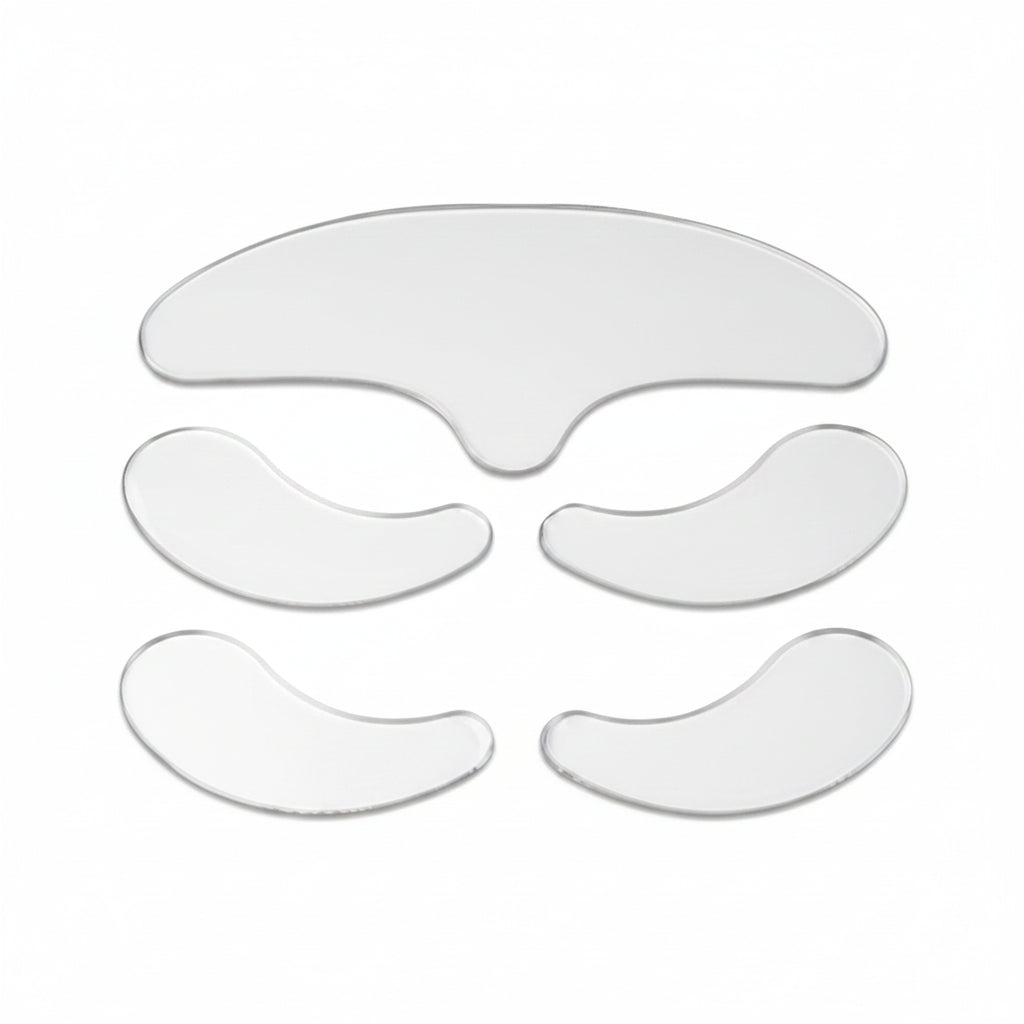 Daylo medical-grade silicone anti-wrinkle face patches for forehead, eyes, and cheeks on a white background.