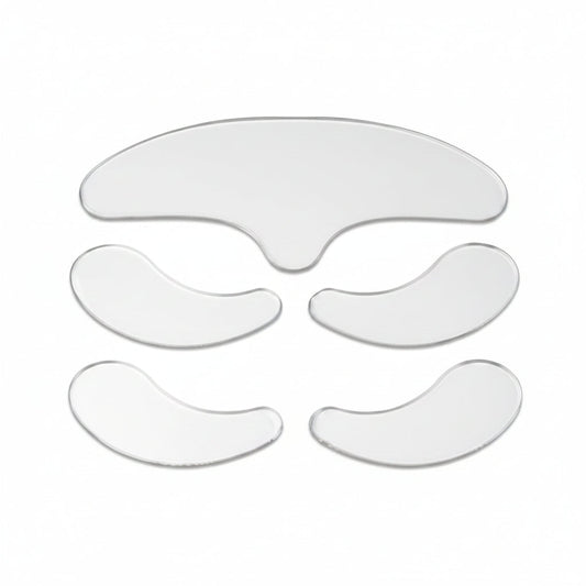 Daylo medical-grade silicone anti-wrinkle face patches for forehead, eyes, and cheeks on a white background.